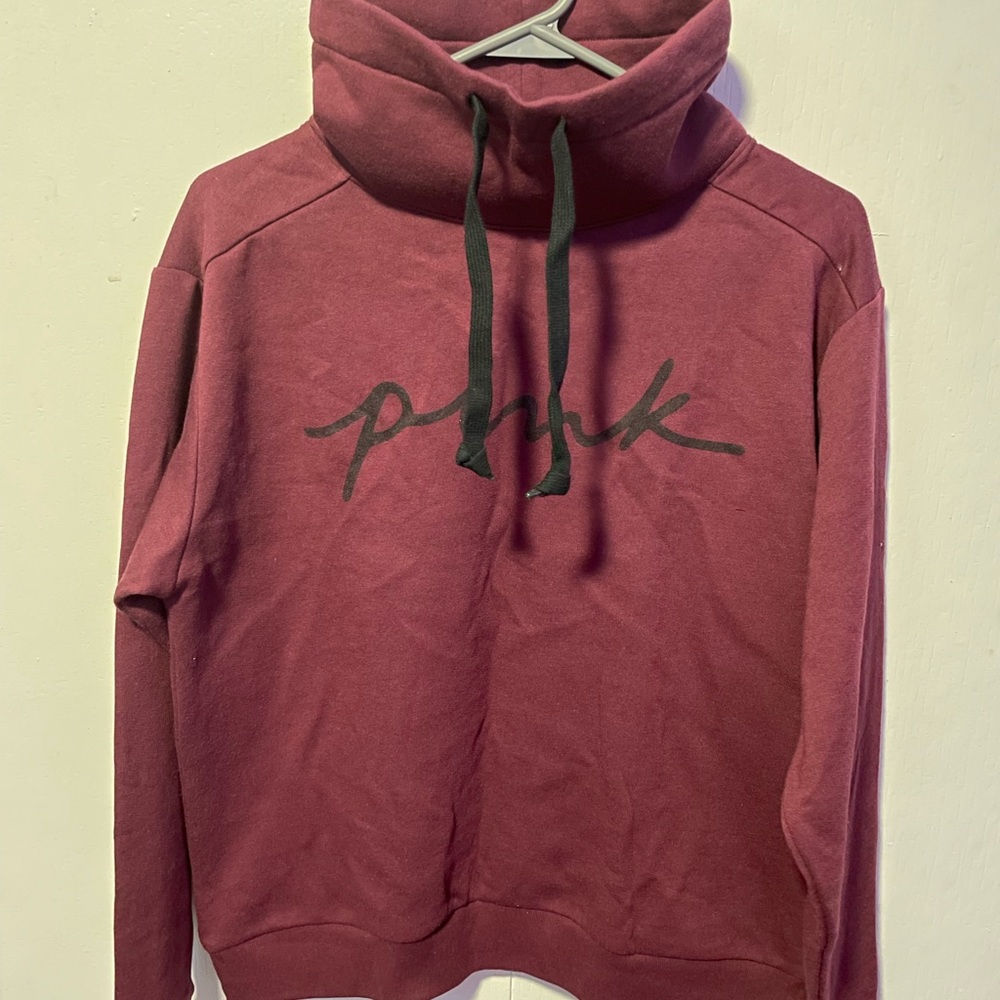 NWT PINK Everyday Lounge Cowl Neck Pullover